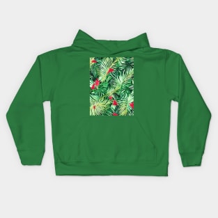 Tropical plants nature background Kids Hoodie